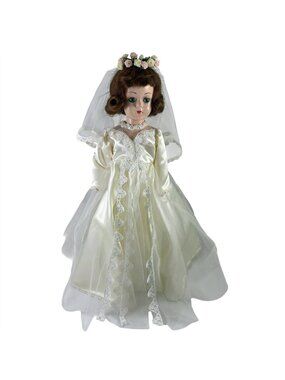 Sweet Sue Bride Doll Walker American Character 18 Inch Vintage 1950s Auburn Hair